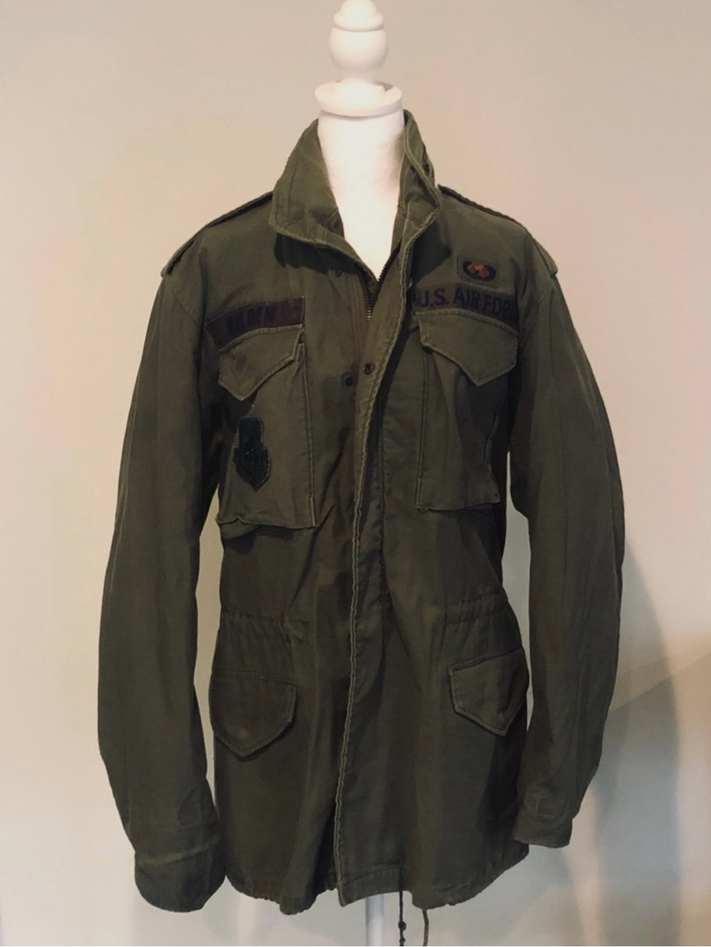 Vintage US Air force M-65 Military cold weather field jacket coat men size SM